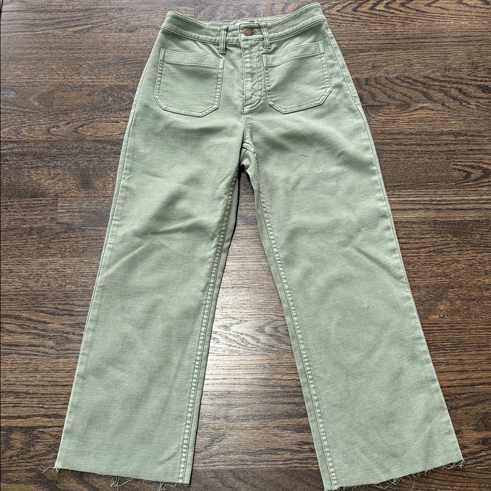 Faherty Flare Cropped Raw Hem Jeans